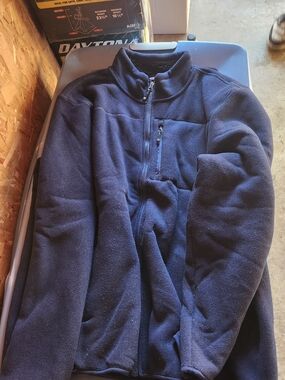 Navy Full-Zip Fleece Jacket